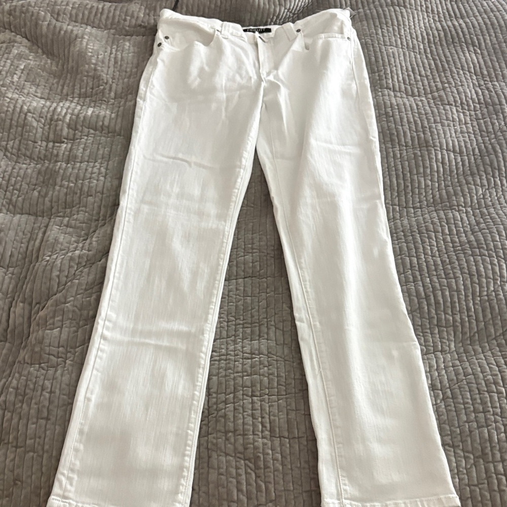 Fidelity Women's Straight Leg White Jeans